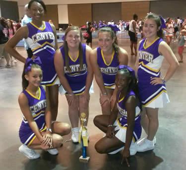 Center High School Junior Varsity - Co-Captains Malaisha Cartwright and Esther Mergerson, Jade Parker, Olivia Johnson, Maddie Russell, and Rachel Guidry. Not pictured are Bryanna Sample, Cheyenne Byrnes and Katelyn Bolton.