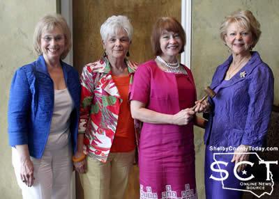 From left: Barbara Prince - Treasurer, Polly Smith - Secretary, Jeanne Walker - President, Donna Holt - Outgoing President, Not pictured: Debra Chadwick - 1st Vice President, Carol Chance - Corresponding Secretary