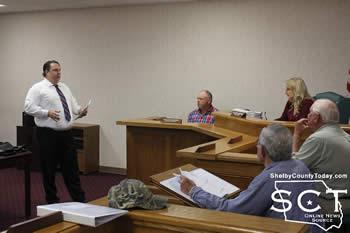 Stephen Shires spoke with the commissioners about contracting with the county to be the Assistant District Attorney.