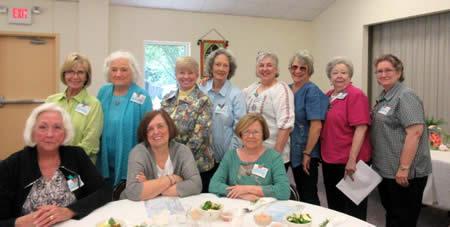 (Sitting) Shirley Owens, Carolyn Bounds, and Cherry Jones (Standing) District III Treasurer Jackie Hancock, Janette Wittmann, Linda Bordelon, Margaret Hathorn, Colleen Heterington, Judy Matthews, District III Director Nita Beale, and Center Garden Club President Robbie Kerr.